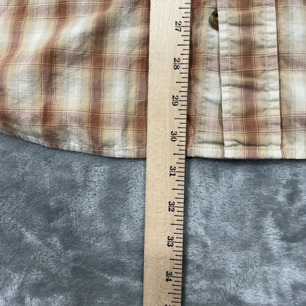 Field & Stream Shirt Mens XL Tan Plaid Short Sleeve Button Outdoor Work Pockets - Picture 4 of 6